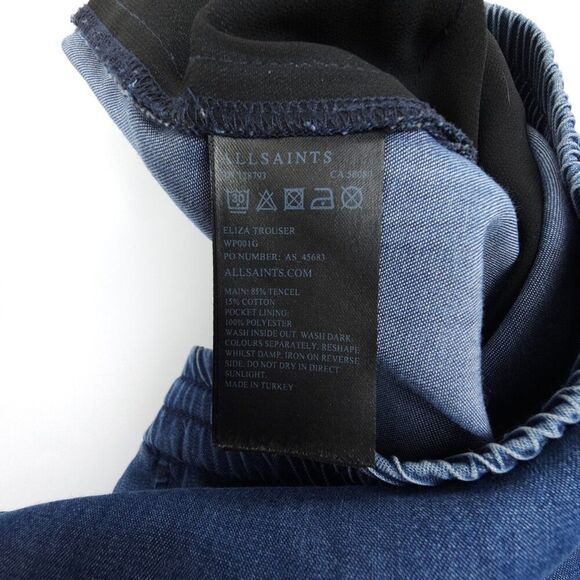 ALLSAINTS Eliza Slouchy Denim Trouser Chambray Jogger Pants Lagenlook Boho Lagom - Picture 8 of 8